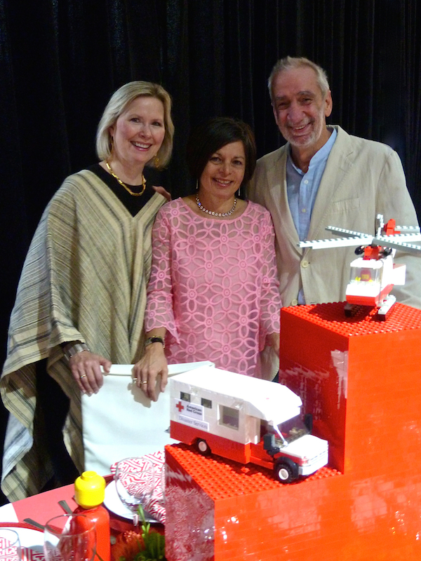 Elizabeth Hamilton, Beth Dempsey and Peter Fasano at the Red Cross Red & White Ball