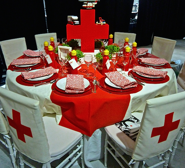 Peter Fasano Red Cross Red & White Ball 