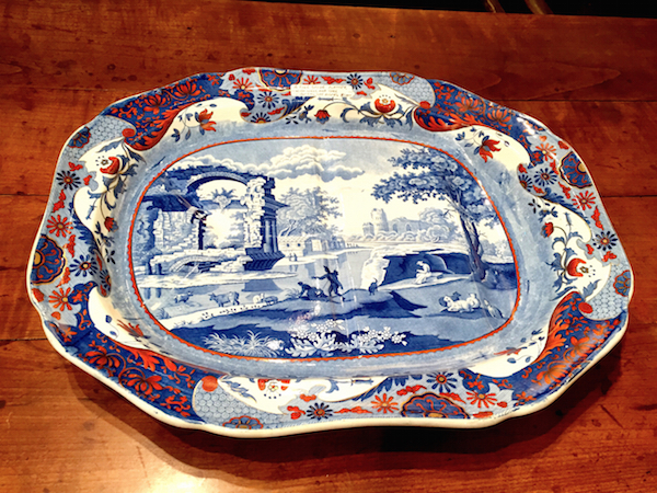 Roger D. Winter Spode platter at Antique & Design Show of Nantucket