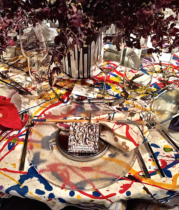 Roric Tobin for Geoffrey Bradfield Orchid Dinner 2015 placesetting