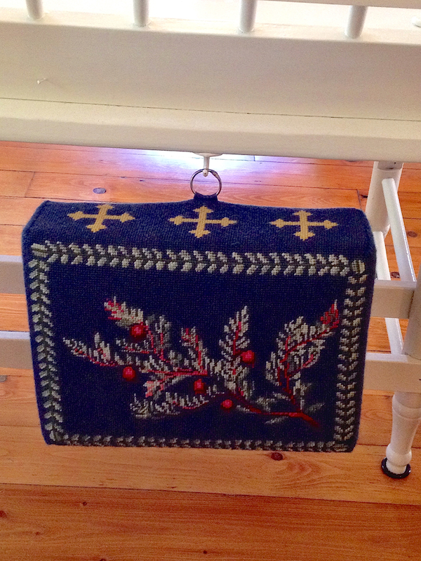 Sconset chapel needlepoint kneelers