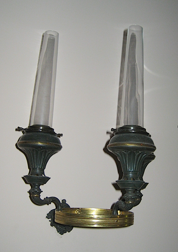 sconce in the Empire parlor at Winterthur
