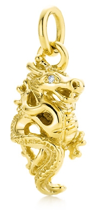 Paloma Picasso gold Zodiac Dragon charm at Tiffany