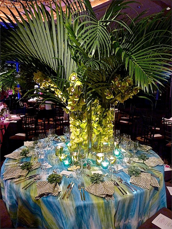 Sherrill Canet orchid dinner table