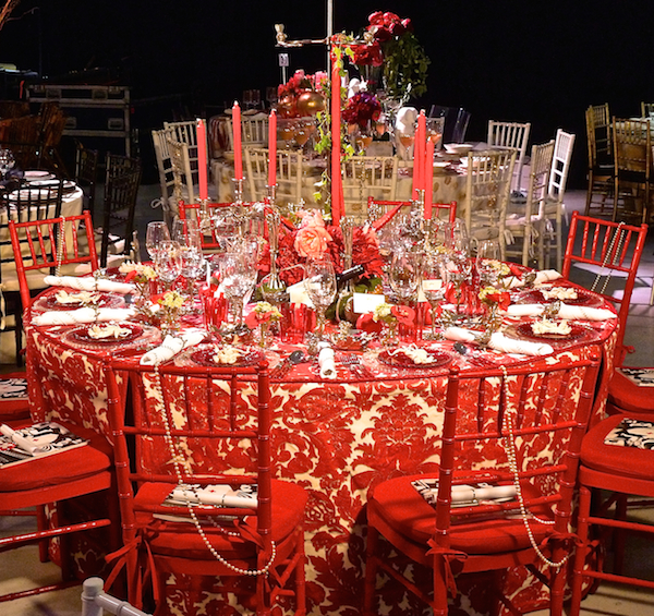 Silvina Leone table at the Red Cross Red & White Ball 2014 