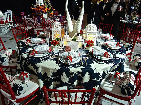 Suzanne Eason table at the Red Cross Red & White ball 2014