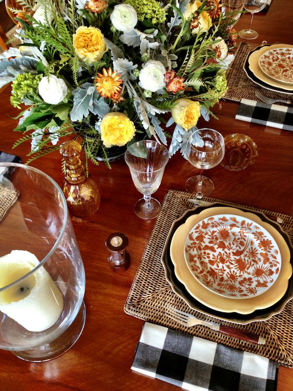 Setting the table for Thanksgiving