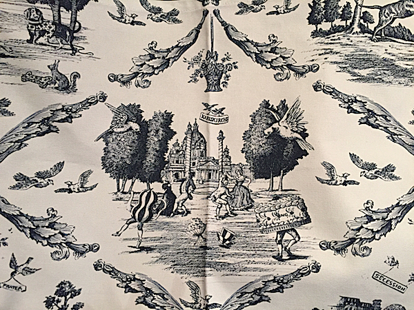 Toile de Vienne placemats at the Neue Galerie