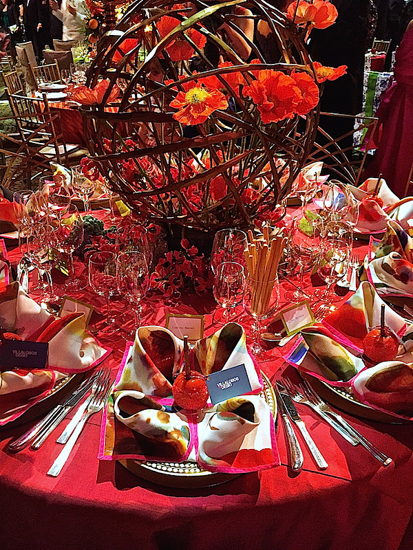 Villalobos Desio placesetting at Lenox Hill Gala 2015