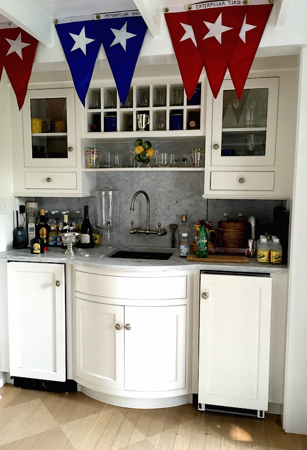 bar at Cynthia Everets' Nantucket house