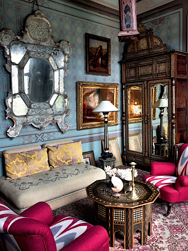 blue room in Ottoman chic