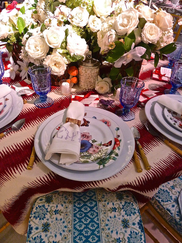 Catherine Tompkins table at the Red Cross Red & White ball 2014