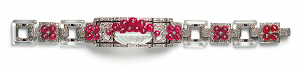 Cartier in the 20th Century ruby and diamond bracelet