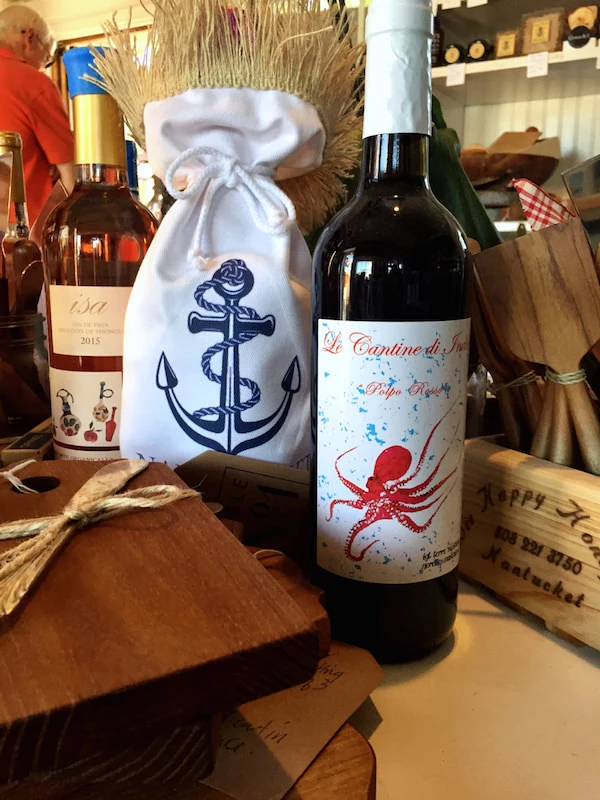Wine and wine carrier from Table No. 1 Nantucket