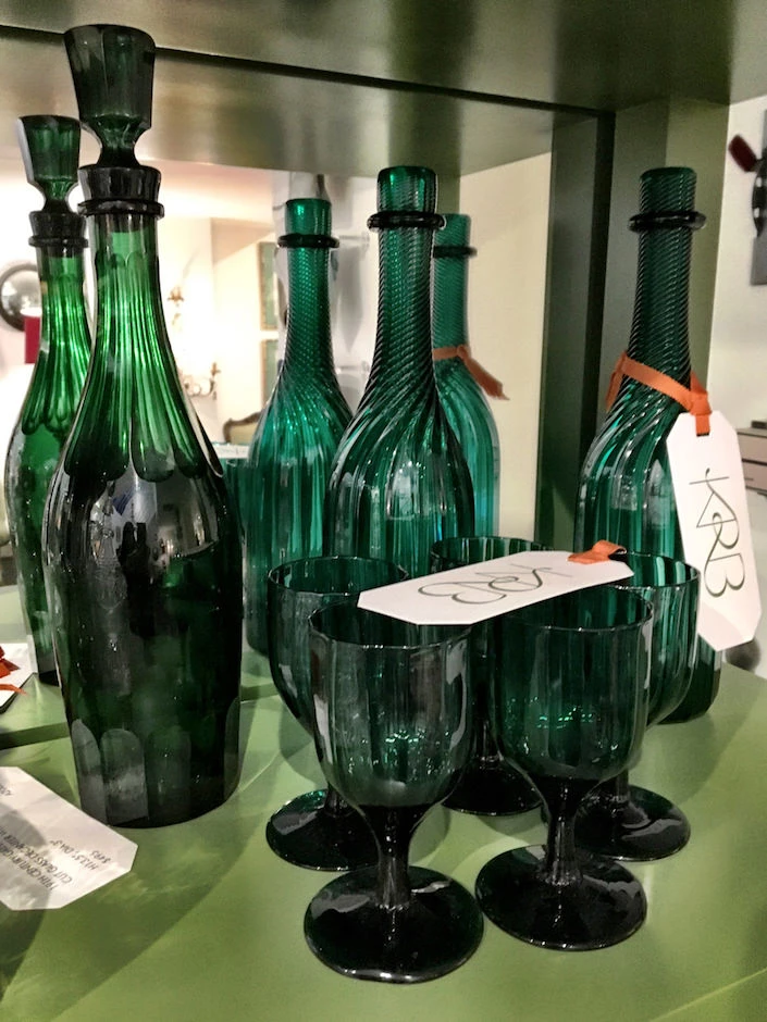 19th century emerald glass at KRB
