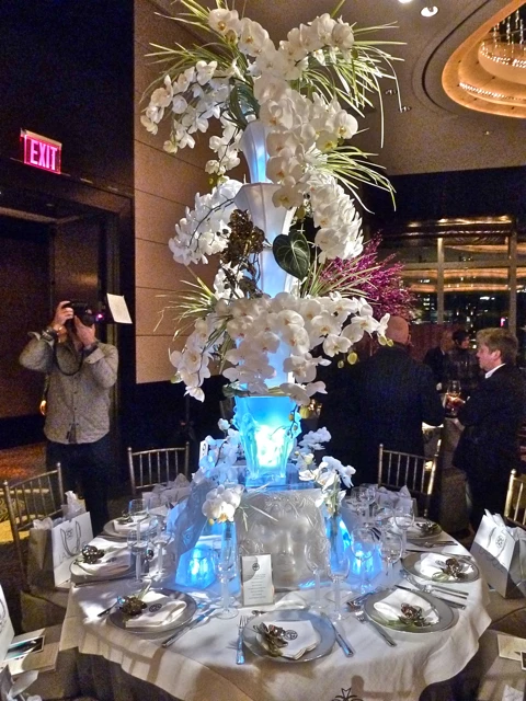 Philip Gorrivan for Lalique table at the New York Botanical Garden Orchid Dinner 2012