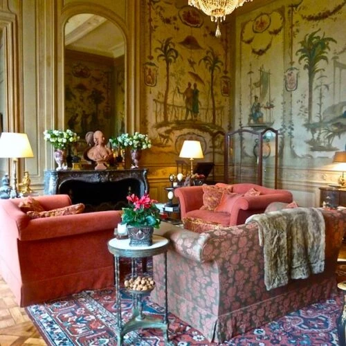 Salon Chinois at Timothy Corrigan’s Château du Grand Lucé